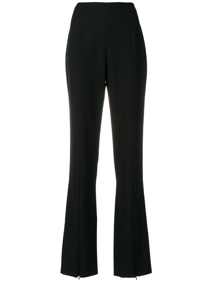 Courrèges High-waisted Flared Trousers - Black