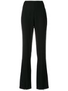 Courrèges High-waisted Flared Trousers - Black