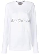 Ck Jeans Logo Print Sweatshirt - White
