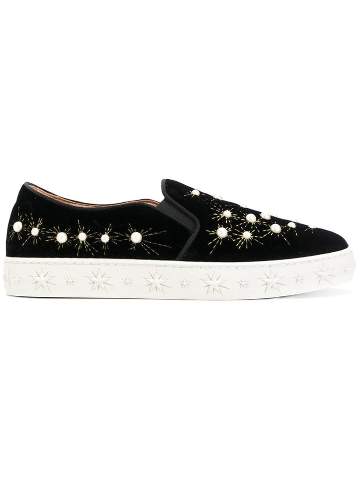 Aquazzura Cosmic Pearls Sneakers - Black