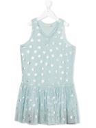 Stella Mccartney Kids - Floral Print Tulle Dress - Kids - Cotton/polyester - 14 Yrs, Girl's, Blue