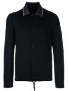 Emporio Armani Denim Collar Jacket, Men's, Size: 48, Blue, Cotton/polyester/cashmere/wool