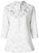 William Vintage Floral Embroidered Tunic - Metallic