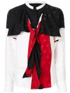 Haider Ackermann Multicoloured Drape Neck Colour Block Blouse - White