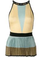 Elisabetta Franchi Pleated Detail Top - Gold