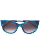Thierry Lasry Round Frame Sunglasses, Women's, Blue, Acetate/plastic
