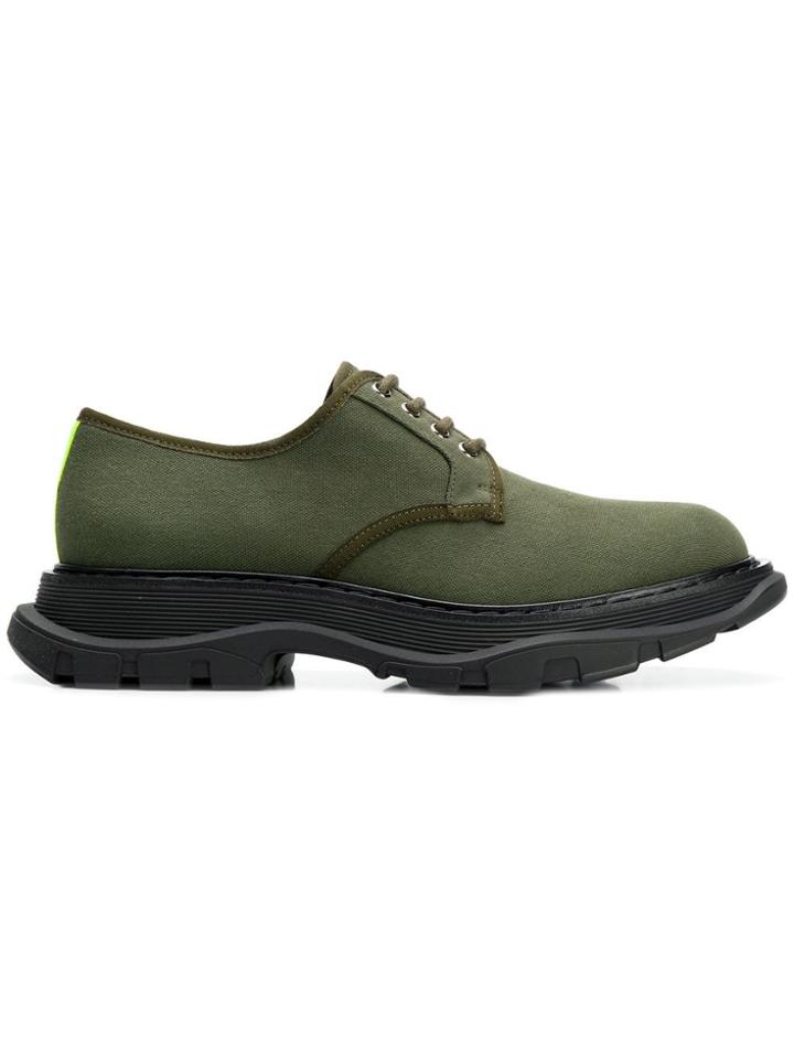 Alexander Mcqueen Tread Derby Shoes - Green
