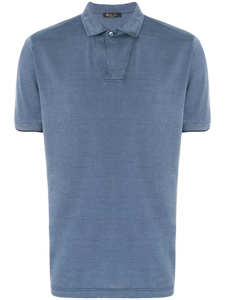 Loro Piana Classic Fitted Shortsleeved Polo Shirt - Blue