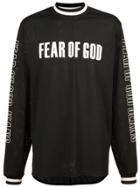 Fear Of God Perforated Logo Printed Top - Black