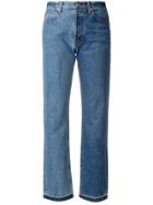 Helmut Lang Bicolour Raw Hem Jeans - Blue