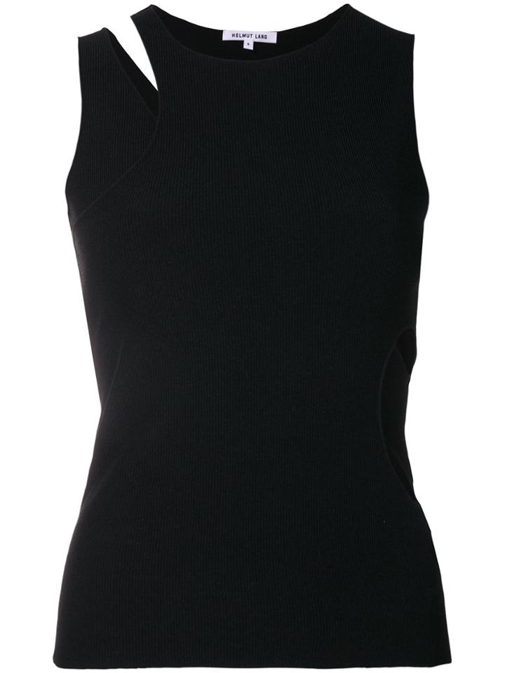 Helmut Lang Cut Out Tank Top - Black