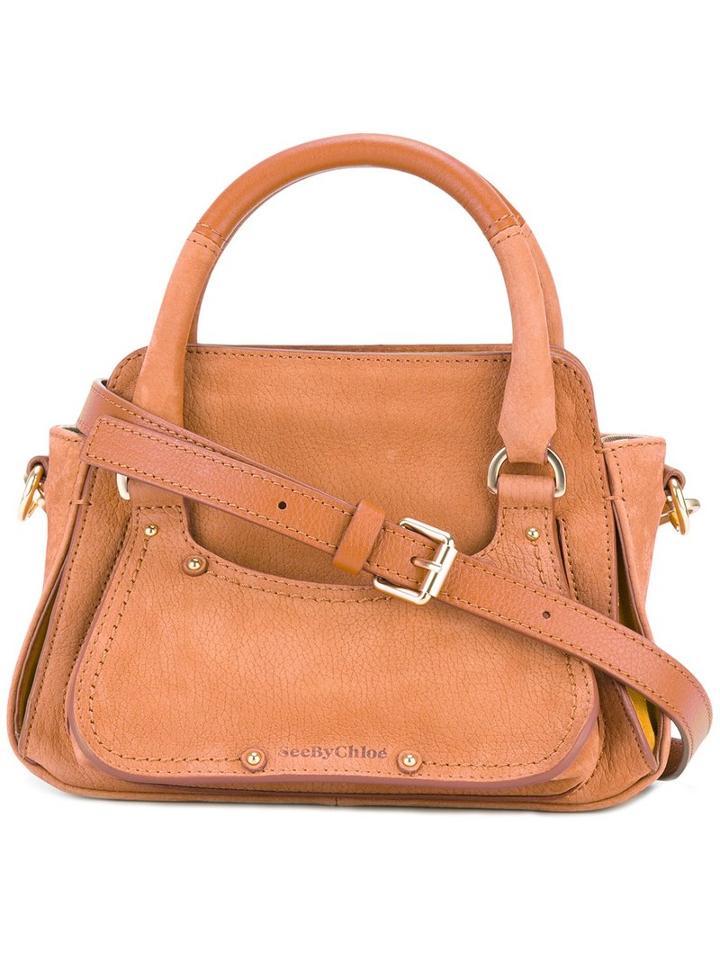 See By Chloé Removable Strap Tote, Women's, Nude/neutrals, Calf Leather/cotton