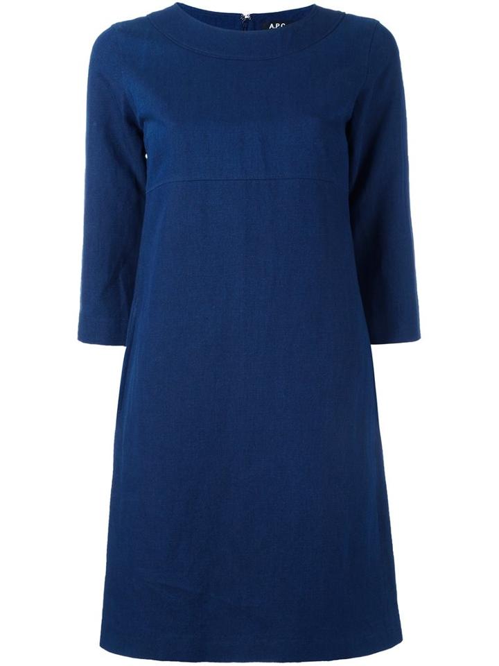 A.p.c. Three-quarter Sleeve Shift Dress