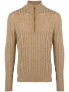 Loro Piana Cashmere High Neck Sweater - Brown