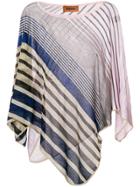 Missoni Knitted Striped Poncho - Multicolour