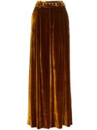 Marques'almeida Maled Hw Trs Wd Leg Velvet - Brown