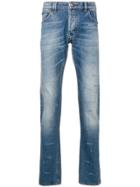 Philipp Plein Distressed Effect Slim-fit Jeans - Blue