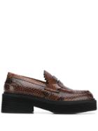Marni Scale Effect Platform Loafers - Brown
