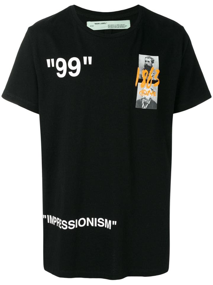 Off-white Summer Printed T-shirt - Black