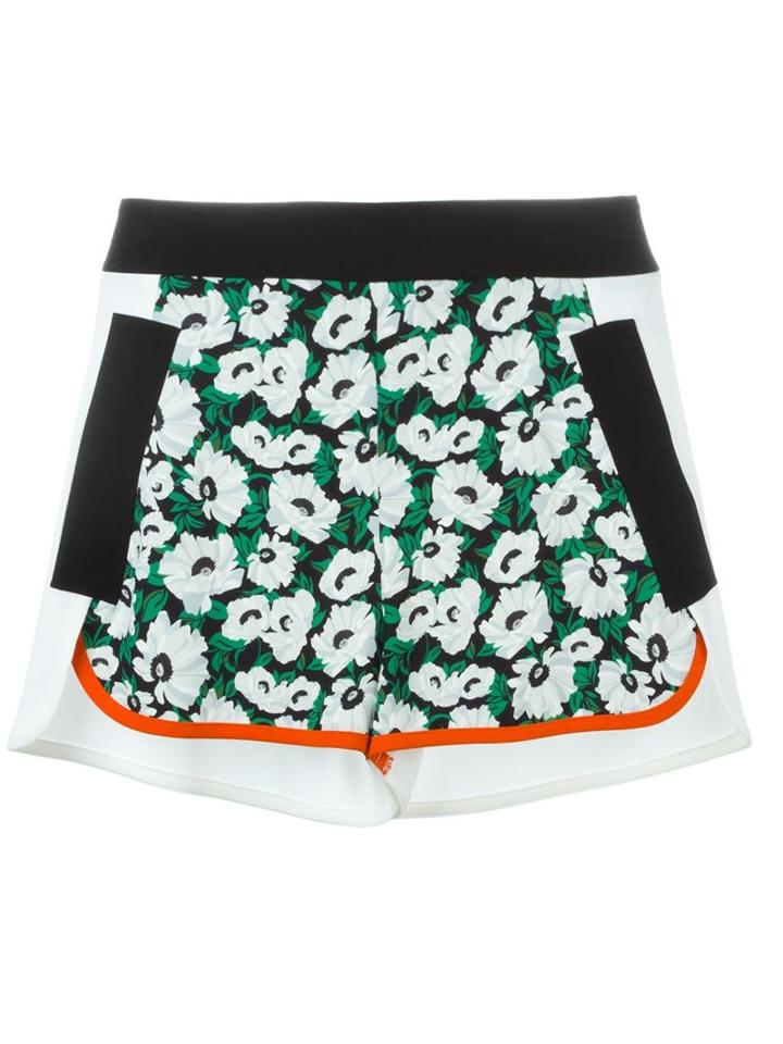 Stella Mccartney - 'kristelle' Floral Print Shorts - Women - Spandex/elastane/viscose - 38, Black, Spandex/elastane/viscose