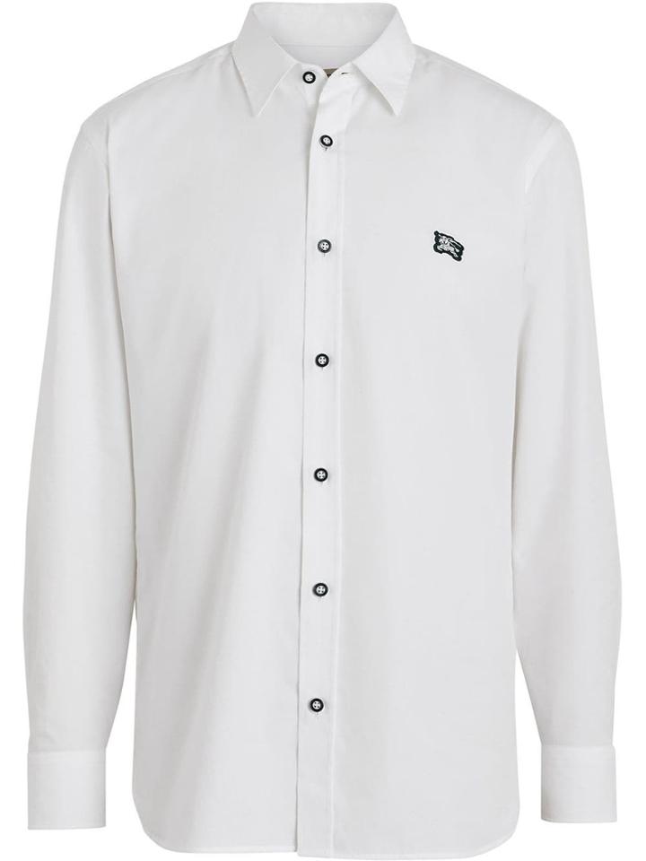 Burberry Contrast Button Shirt - White
