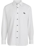 Burberry Contrast Button Shirt - White