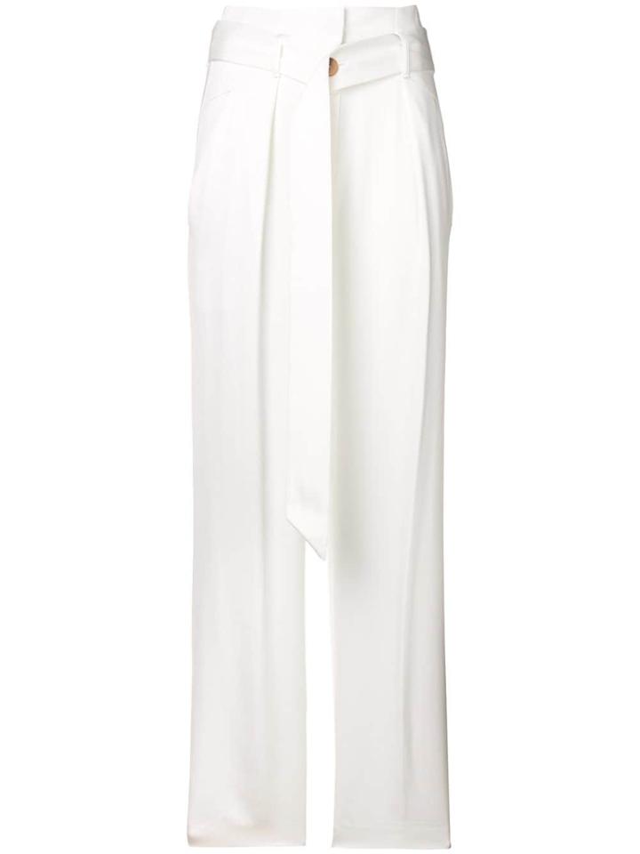 Iro Belted High Waist Trousers - White