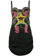 Diesel Embellished Mini Dress - Black