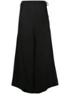 Yohji Yamamoto Pre-owned Drop Crotch Lace Trousers - Black