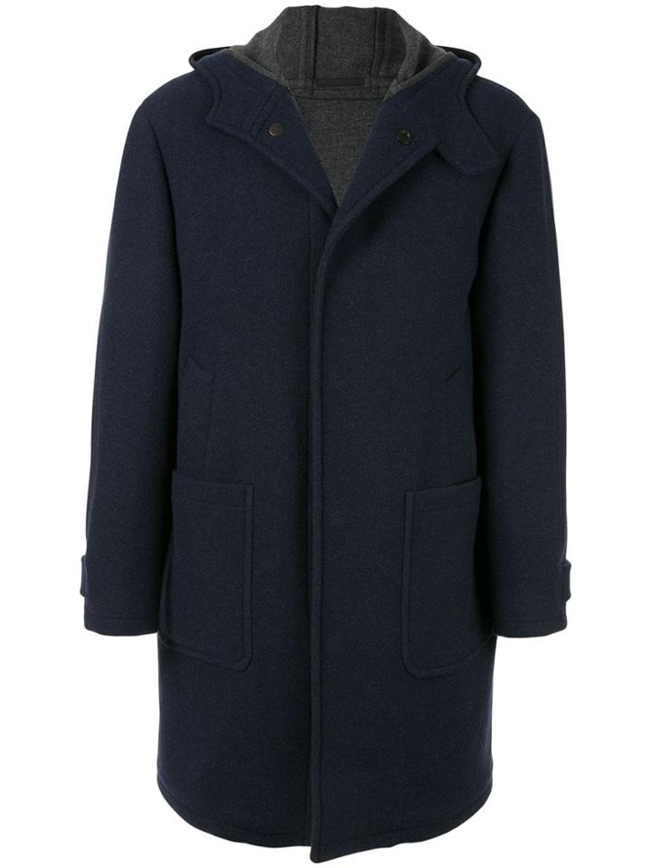 Ermenegildo Zegna Front Button Fastening Coat - Blue
