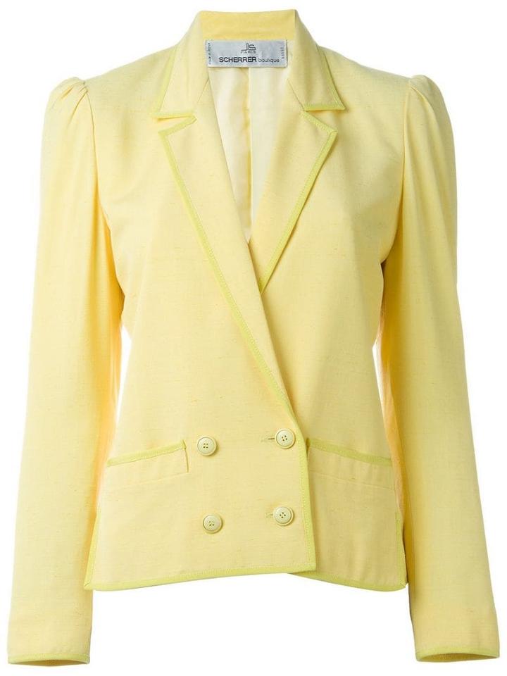 Jean Louis Scherrer Pre-owned Double Breasted Blazer - Yellow