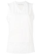 Fabiana Filippi - V-neck Tank Top - Women - Spandex/elastane/viscose - 42, Women's, White, Spandex/elastane/viscose