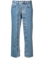 Aalto Layered Cropped Trousers - Blue