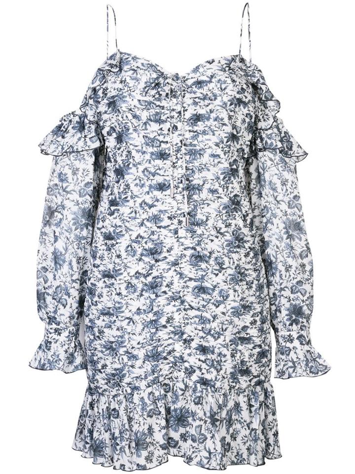 Robert Rodriguez Studio Carmen Floral Print Dress - Blue