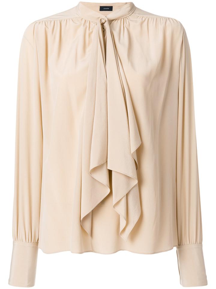 Joseph Gathered Detailing Tie Blouse - Nude & Neutrals