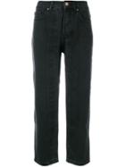 Aalto Cropped Flare Jeans - Black