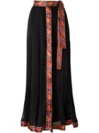 Etro Floral Trim Pleated Maxi Skirt