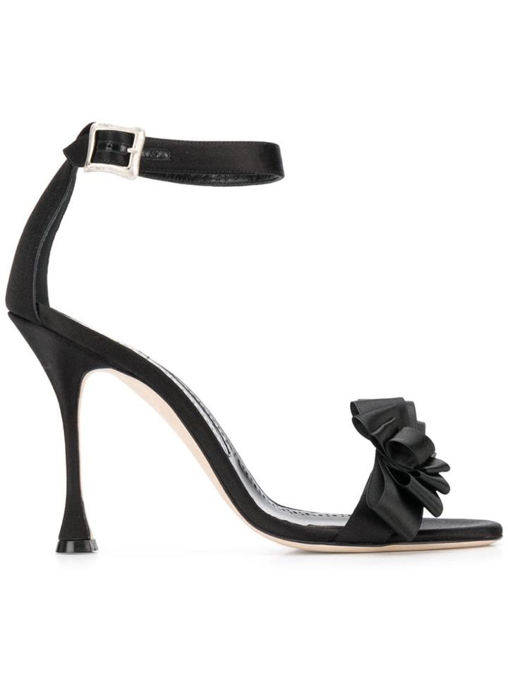 Manolo Blahnik Vinkaos Ribbon-detail Sandals - Black