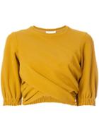 3.1 Phillip Lim Crop Twist-front Top - Yellow & Orange