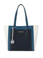 Michael Michael Kors Gemma Large Tri-colour Tote - Blue