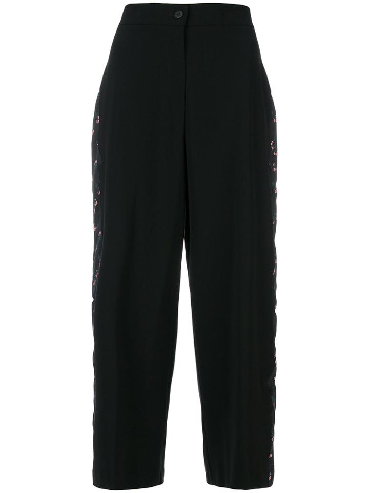 Vivetta High Rise Cropped Trousers - Black