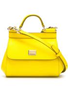 Dolce & Gabbana Mini Sicily Tote, Women's, Yellow/orange, Leather