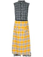 R13 Contrast Plaid Dress - Blue