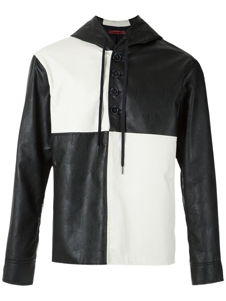 À La Garçonne - Color Block Jacket - Men - Leather - M, Black, Leather