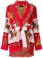 Alanui Embroidered Belted Cardigan