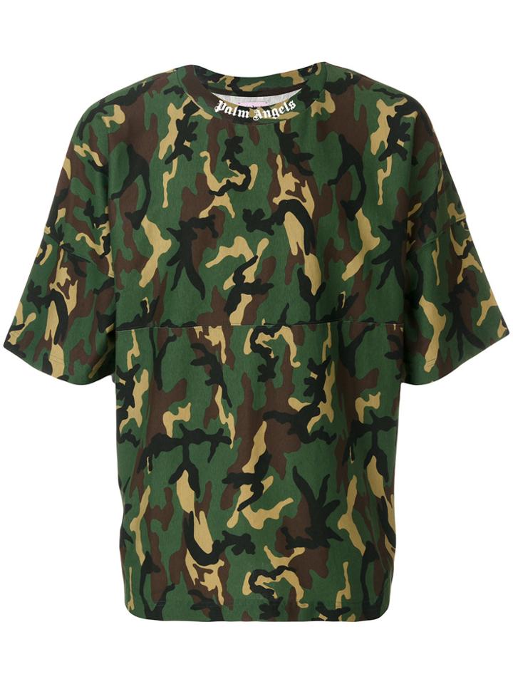 Palm Angels Camouflage T-shirt - Green