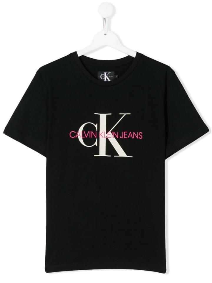 Calvin Klein Kids Printed Logo T-shirt - Black