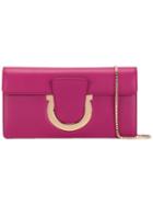 Salvatore Ferragamo Thalia Clutch, Women's, Pink/purple, Calf Leather