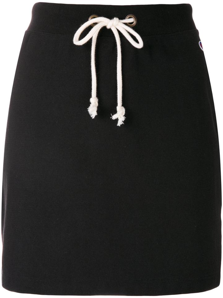 Champion Drawstring Waist Mini Skirt - Black