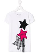 Gaelle Paris Kids Teen Star Print T-shirt - White